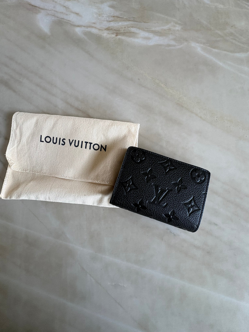 New Louis Vuitton Wallet in Black Monogram Empreinte Leather