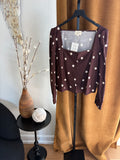 New Sezane Lorenza Polka Dot Blouse size 14
