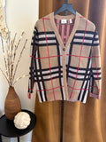 Burberry Nova Plaid sweater Cardigan Womens Small