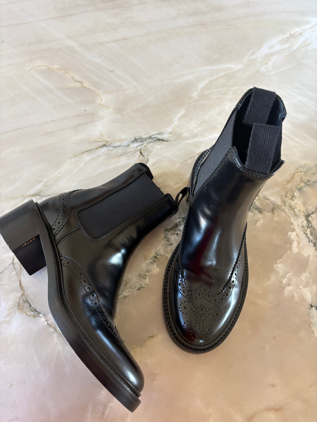 Saint Laurent Black Leather boots Women's Size 37