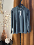 New Eileen Fisher Satin Classic Shirt Womens Large