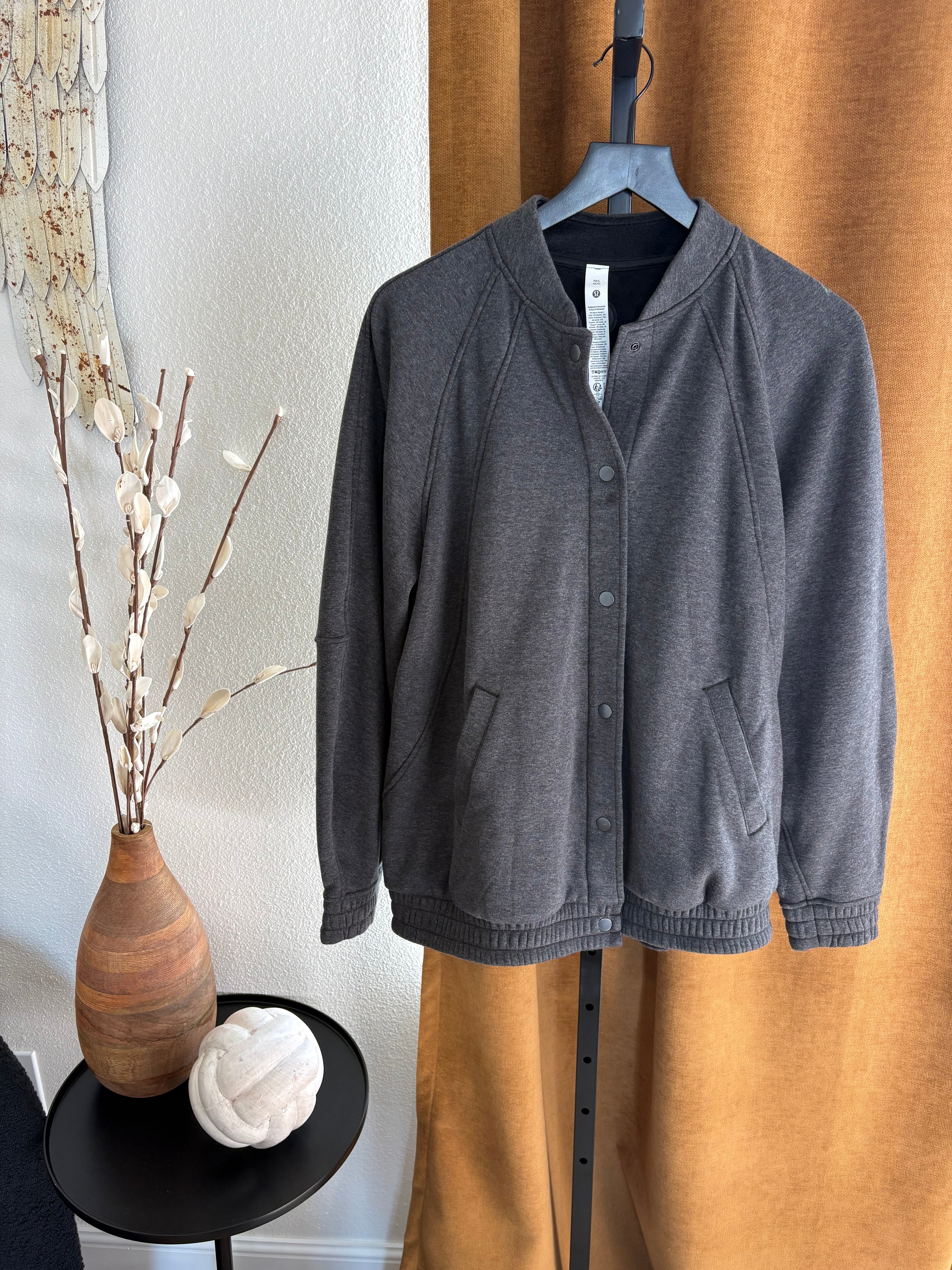 Lululemon scuba oversized varsity jacket Size medium/large