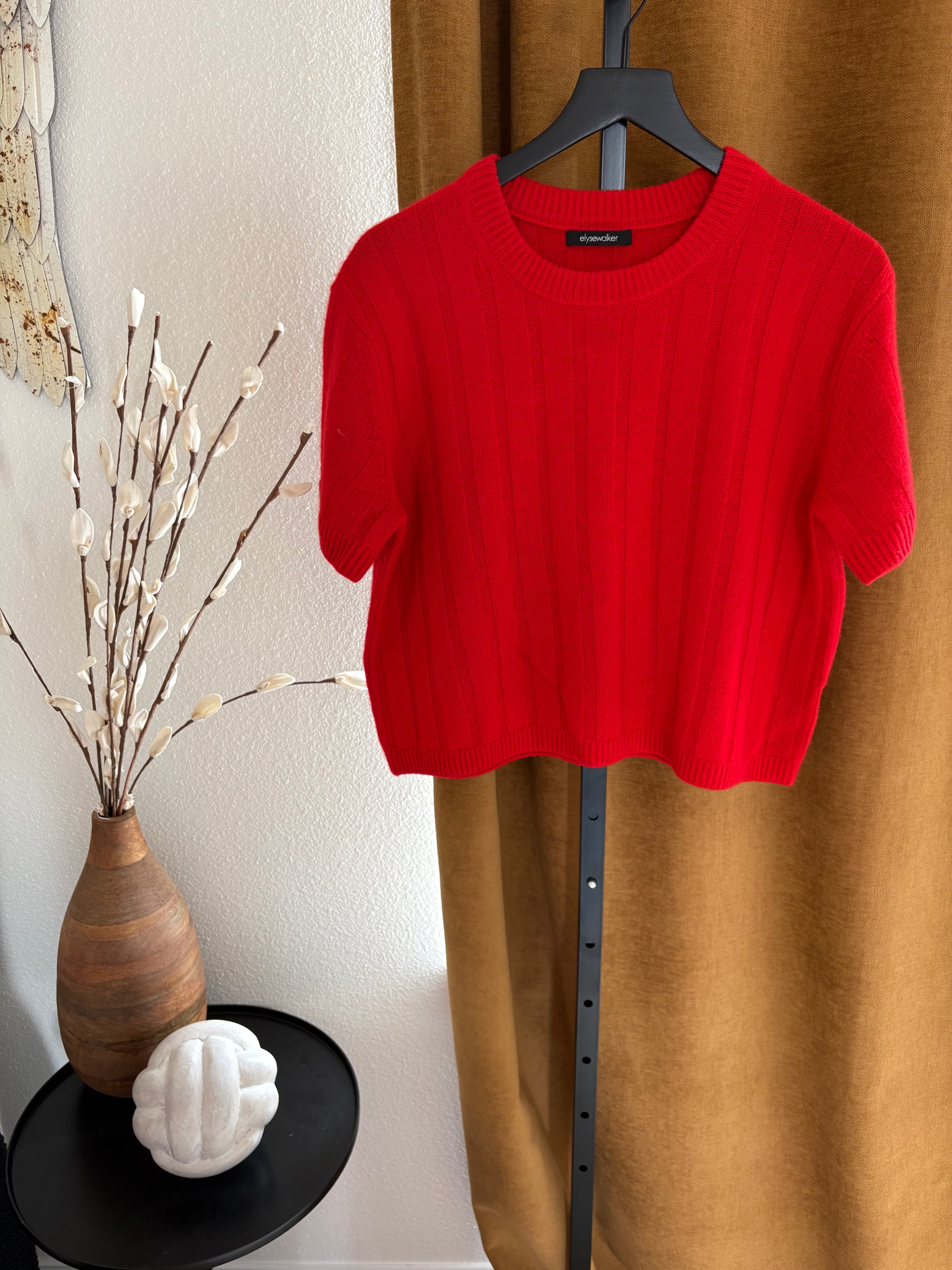 Elyse Walker Red Cashmere Sweater Womens Medium