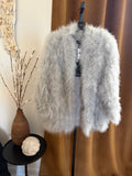 New La Marque light grey fur jacket Women's Medium