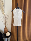 Alc white ribbed polo tank size medium