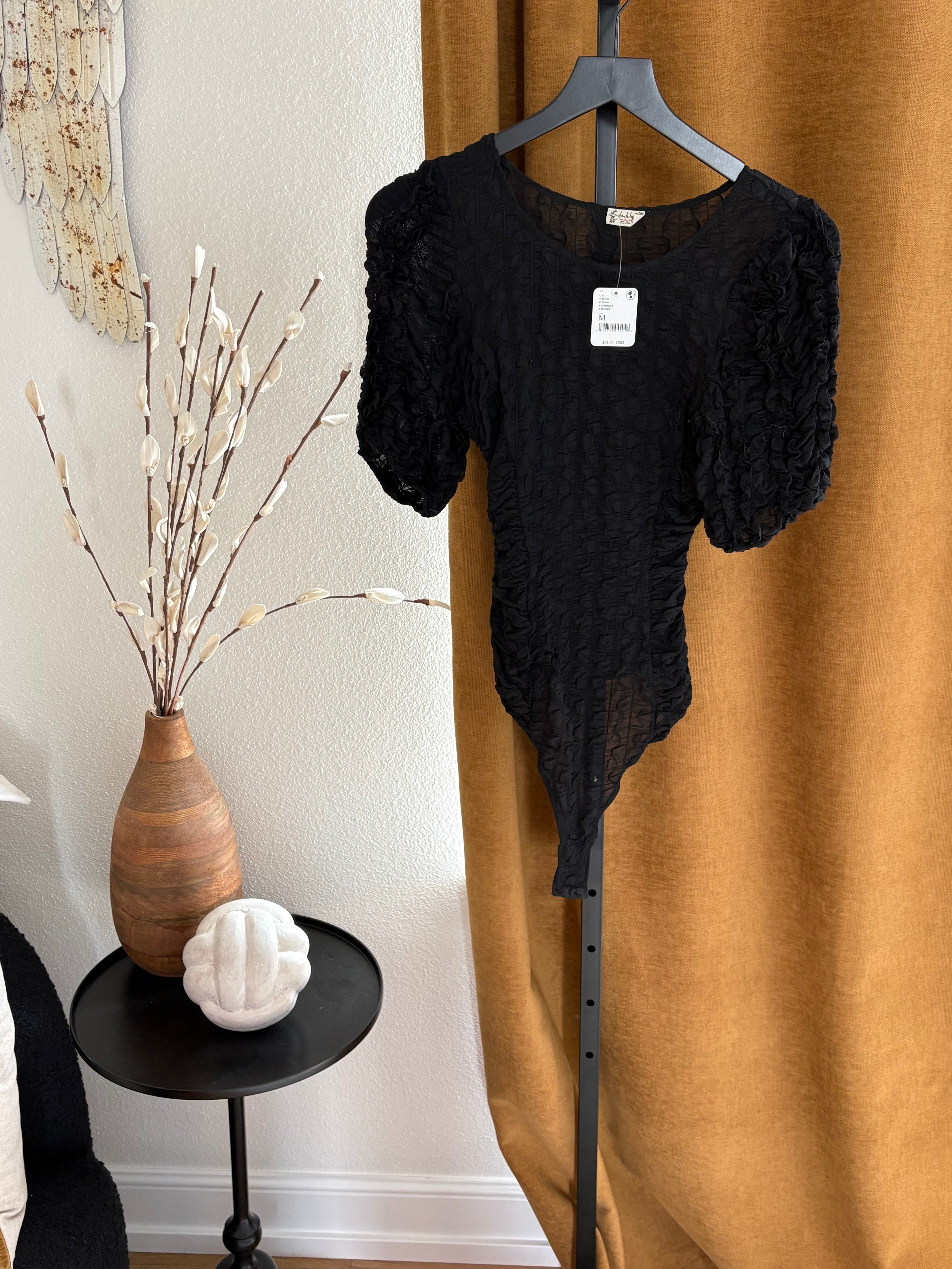 New Free People Sheer Bodysuit Womens Medium