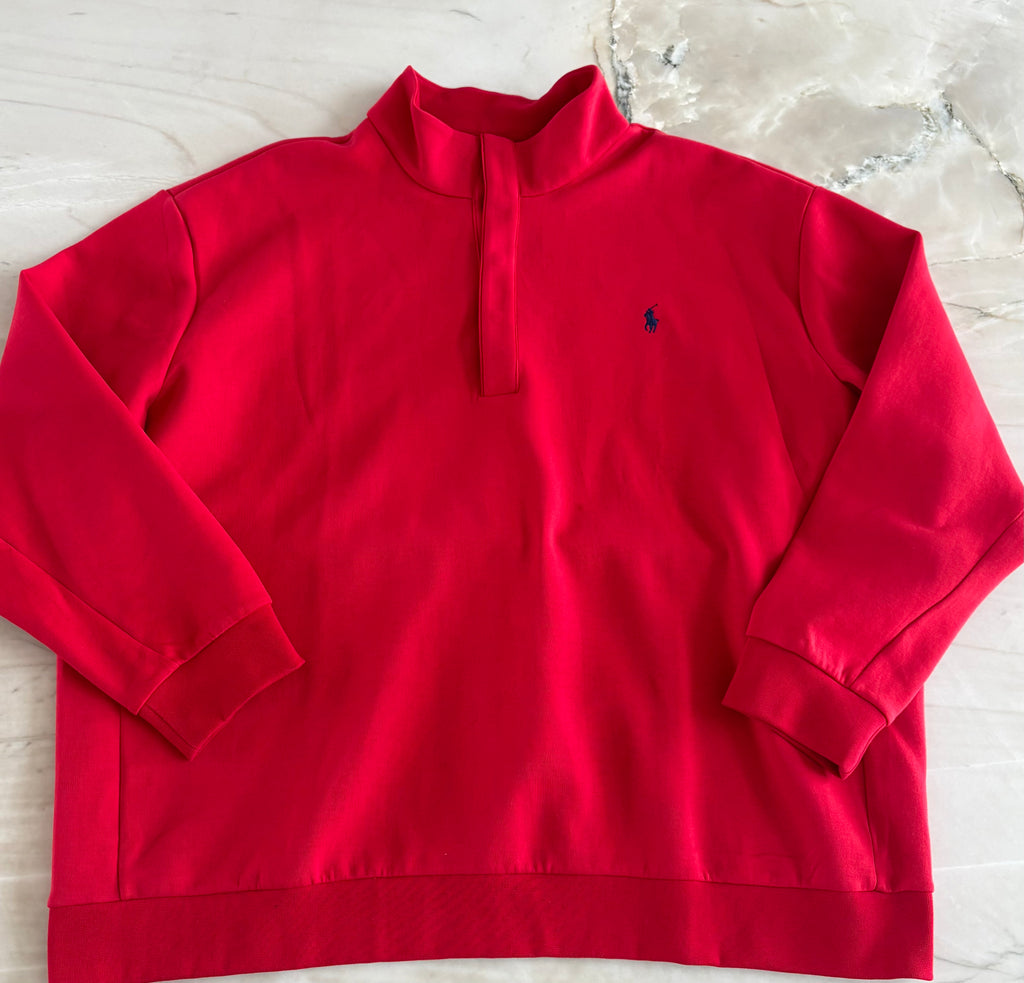 Red Polo by Ralph Lauren quartersnap button up pull over size 3XB ￼