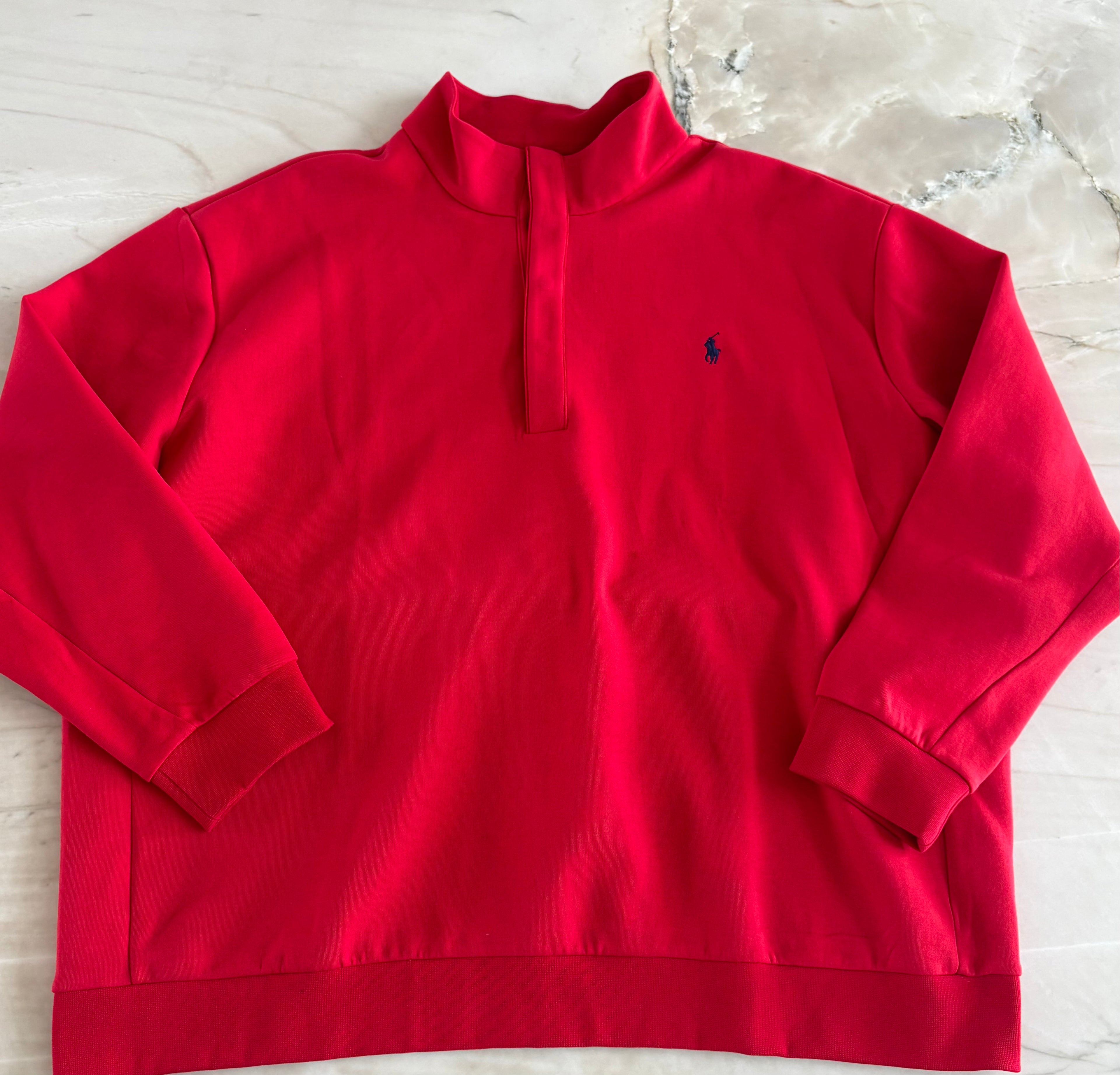 Red Polo by Ralph Lauren quartersnap button up pull over size 3XB ￼