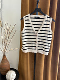 Lillusory striped sweater tank women's medium