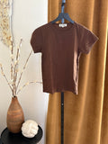 Eterne Chocolate brown Tee Womens Medium