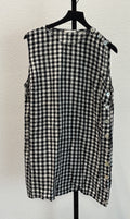 Doen Black and White Gingham Mini Dress sz 14