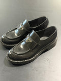 Prada Black Patent Leather Loafers Size 36.5