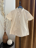 Ann Mashburn Yellow striped shirt Womens Large