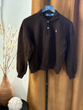 Ralph Lauren Chocolate Fleece Lined Polo Womens Small