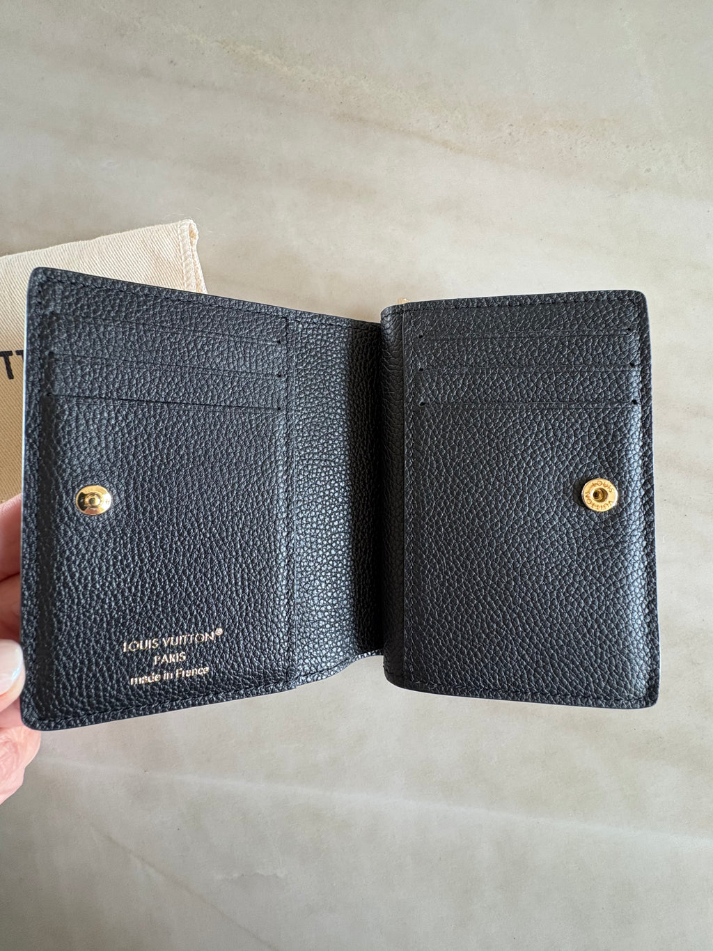 New Louis Vuitton Wallet in Black Monogram Empreinte Leather