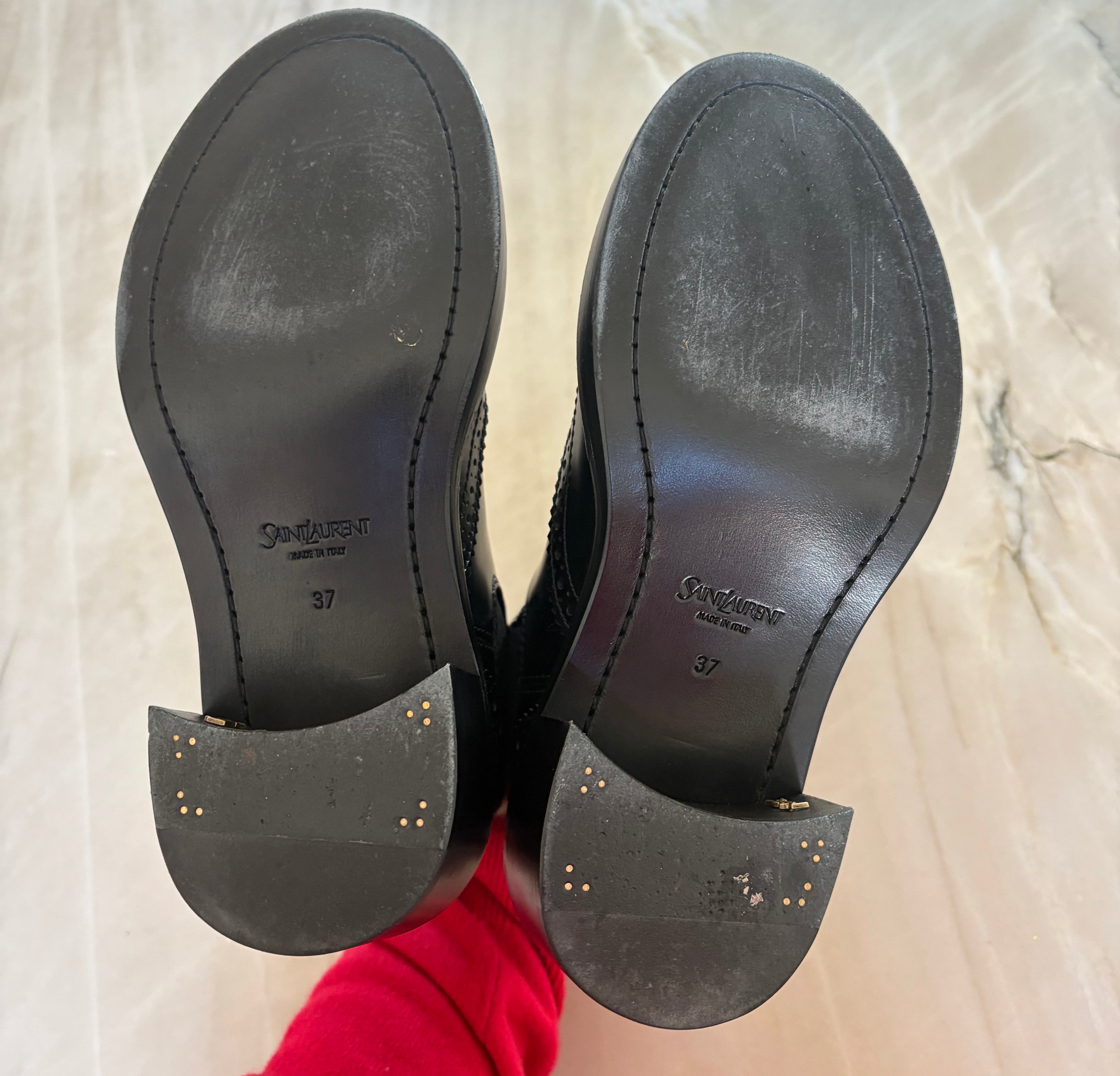 Saint Laurent Black Leather boots Women's Size 37