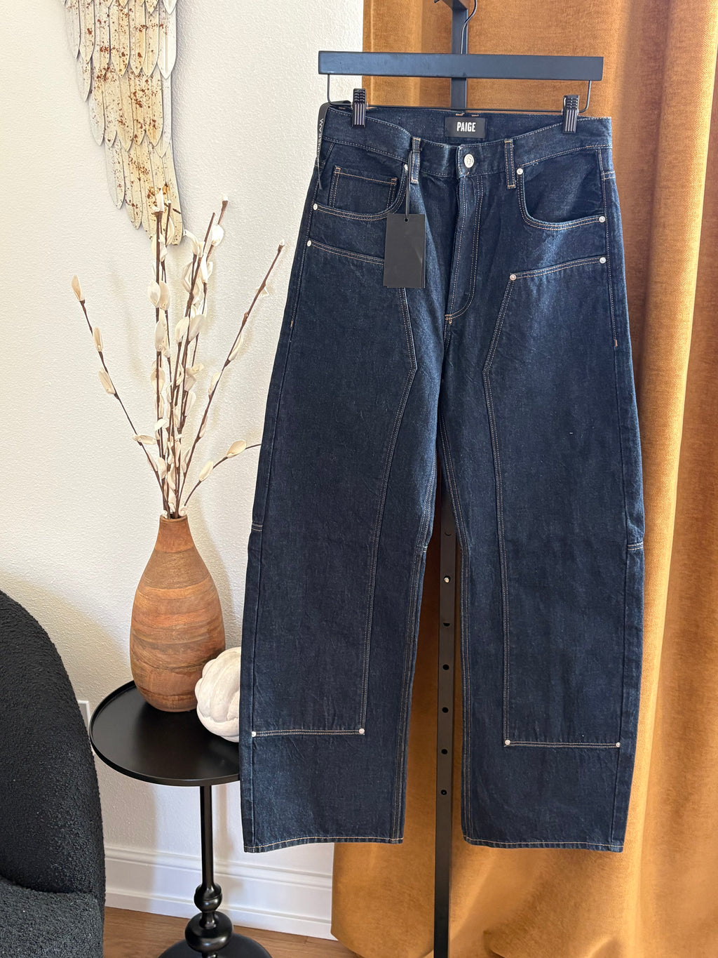 New Paige Arellia high rise barrel leg jeans Womens size 27
