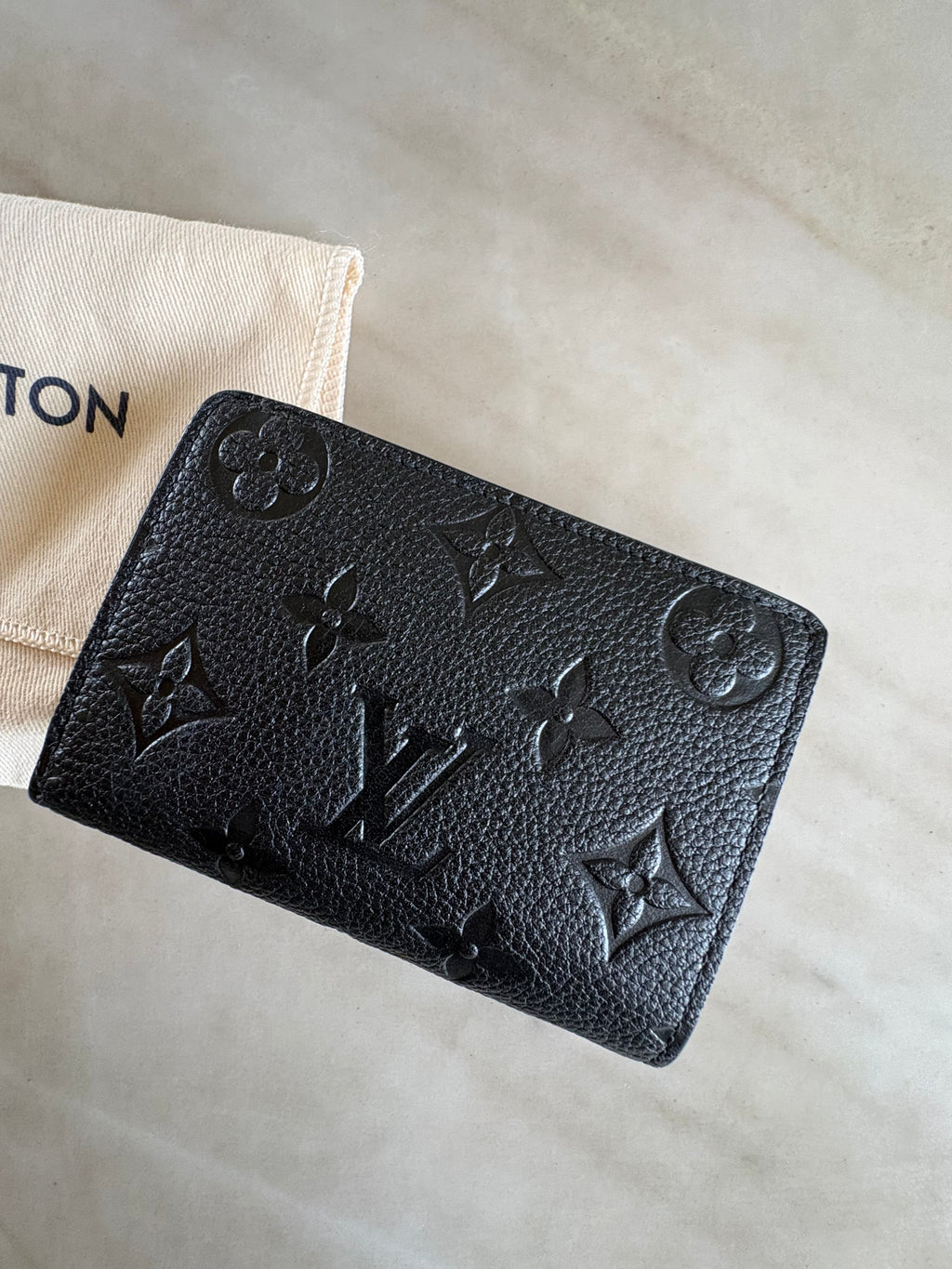 New Louis Vuitton Wallet in Black Monogram Empreinte Leather