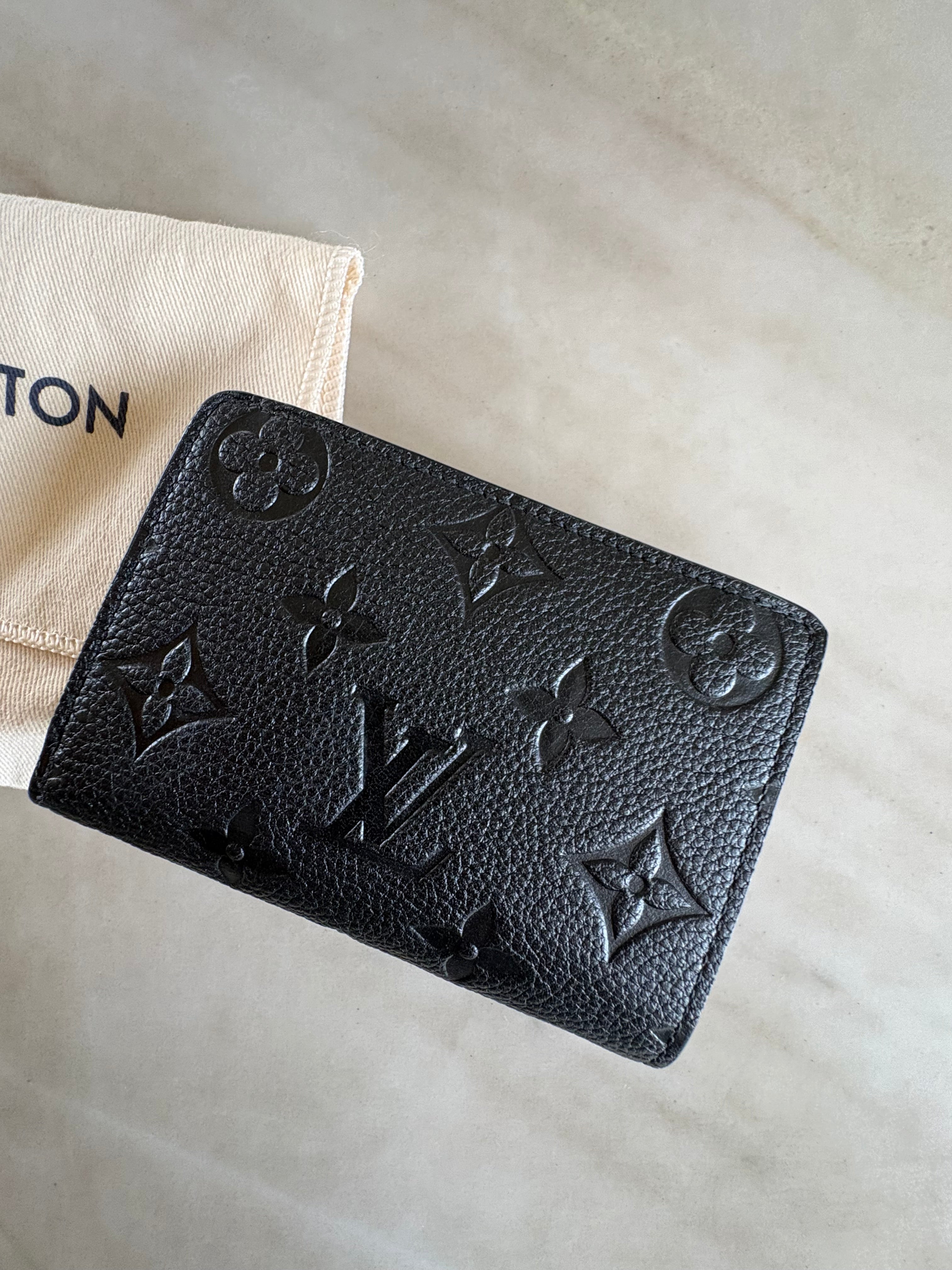 New Louis Vuitton Wallet in Black Monogram Empreinte Leather