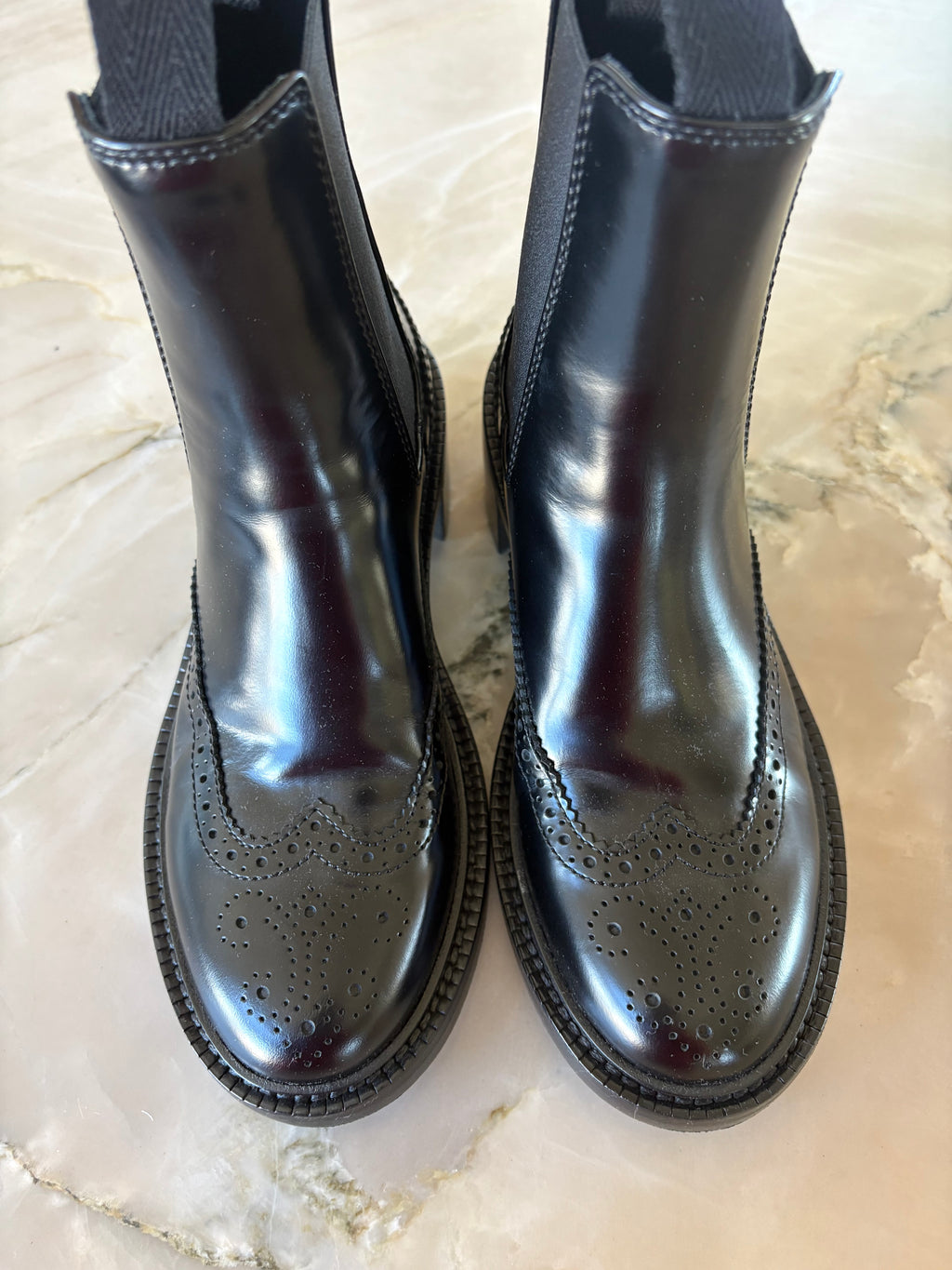 Saint Laurent Black Leather boots Women's Size 37