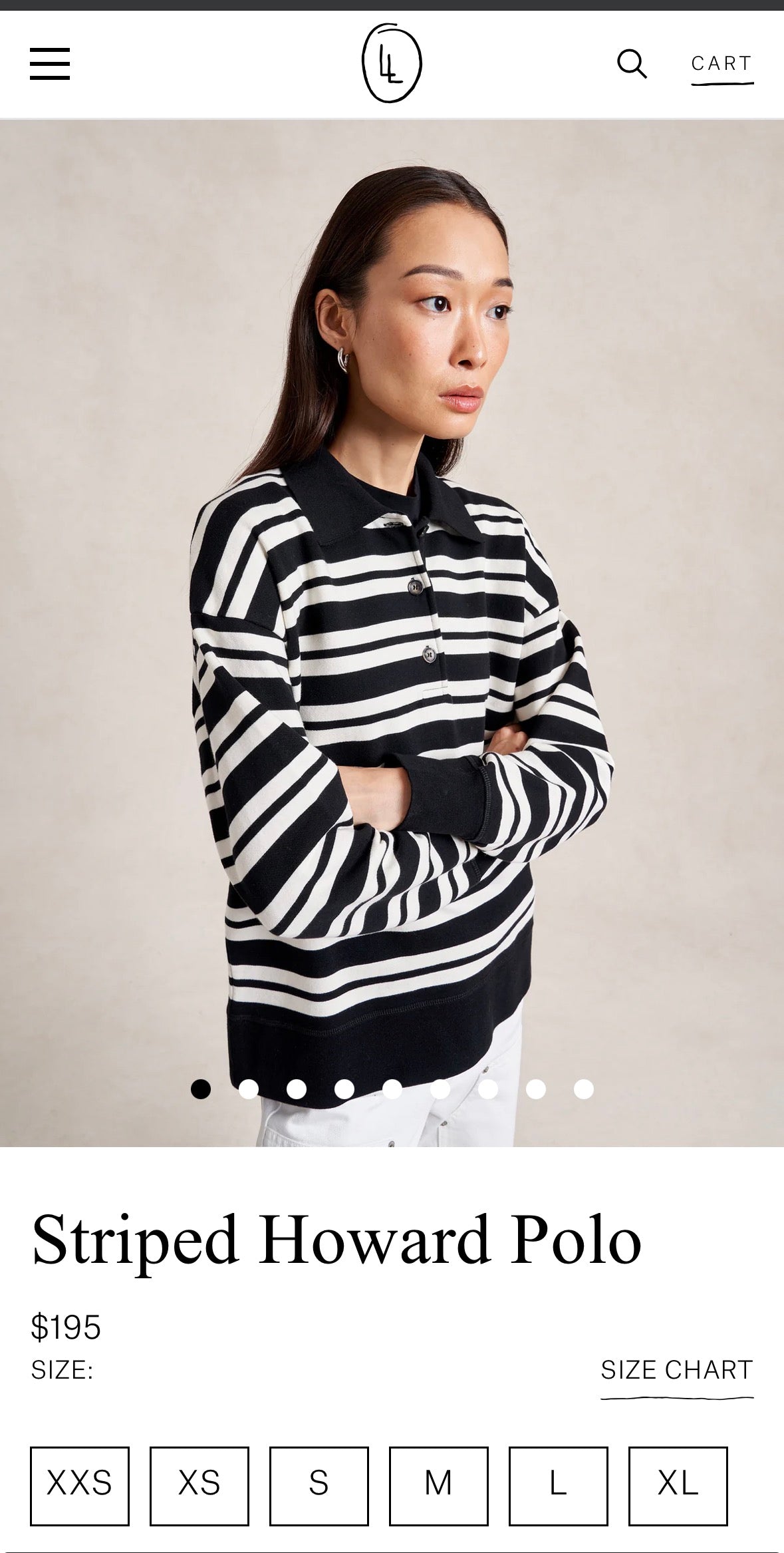 La Ligne striped polo women's Small