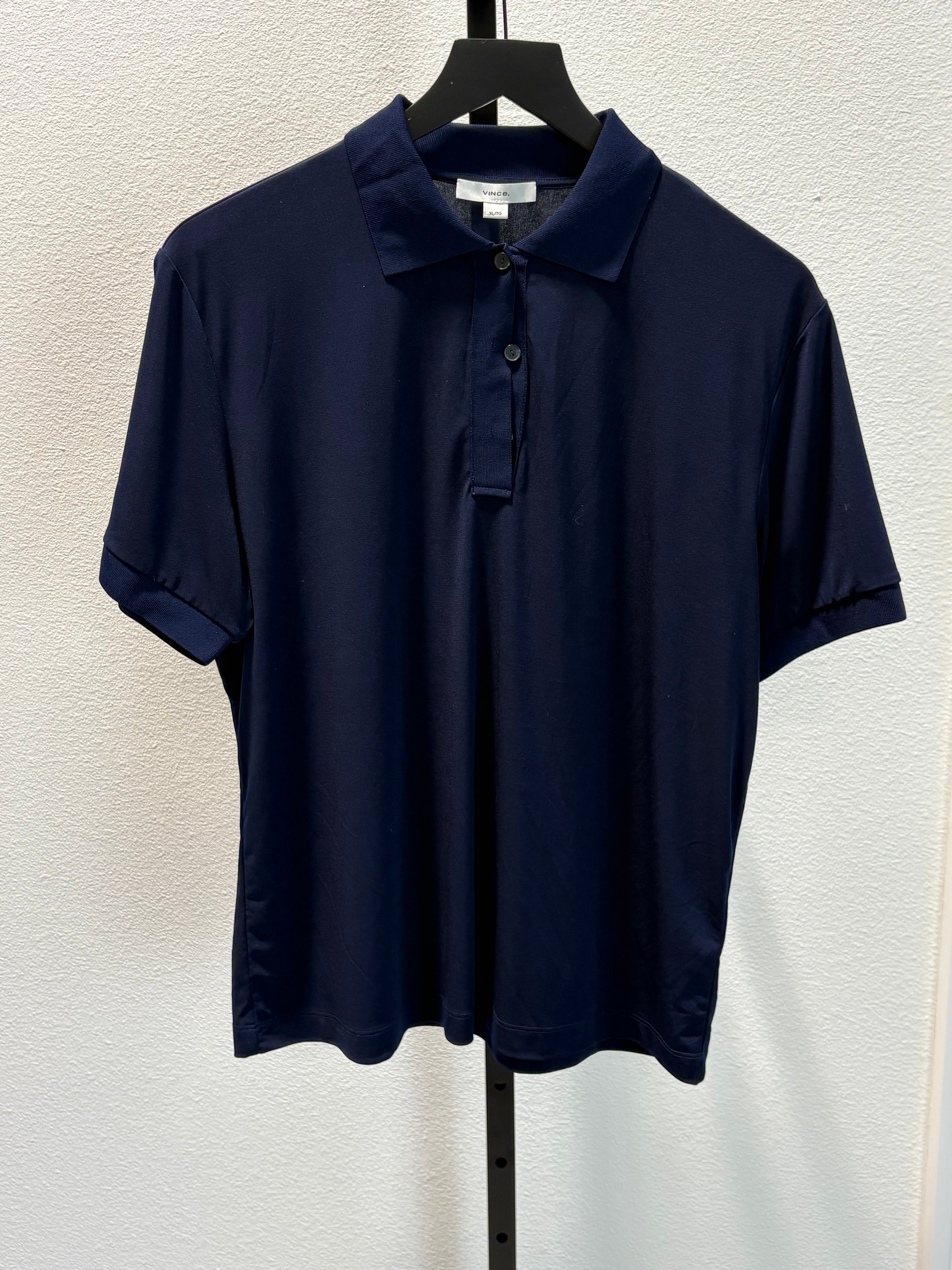 Womens Vince Dark Navy Polo Shirt XL